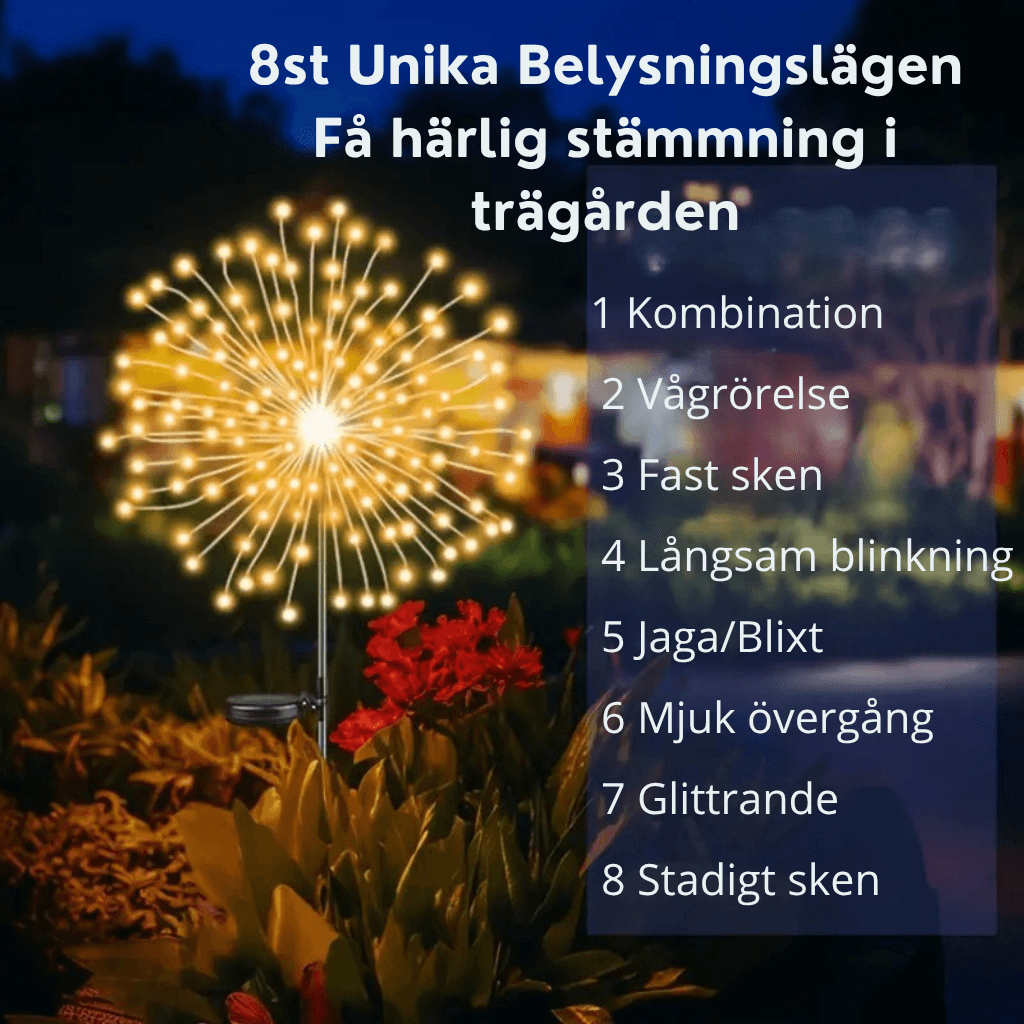 Dekorativ Solcellslampa för trädgården